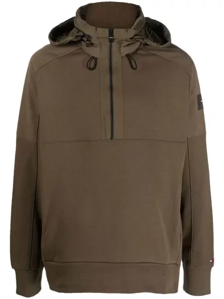 Geacă Tommy Hilfiger cu glugă verde