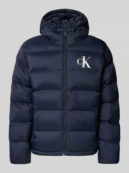Jacket Calvin Klein Jeans Ls Monogram Puff Jacket Blue L niebieskie