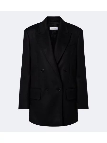 Sacou Max Mara cu două rânduri de nasturi negru