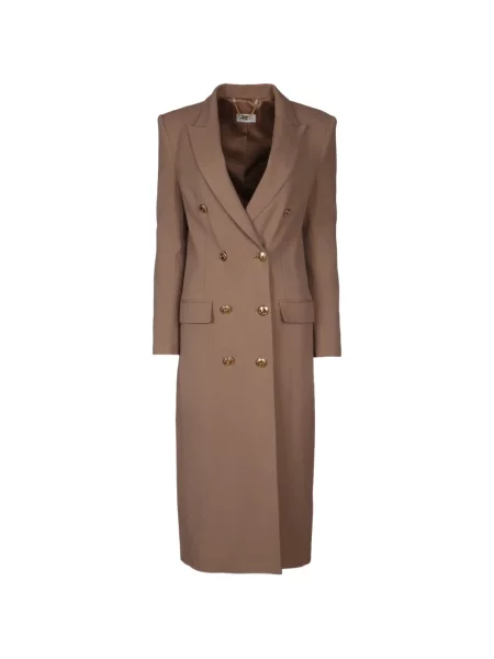 Płaszcz Elisabetta Franchi dwurzędowy brązowy