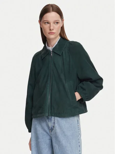 Weekend Max Mara Usnjena jakna Zuppa zelena