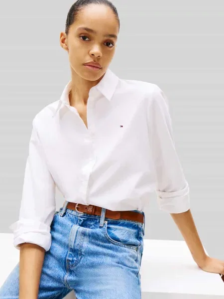 Tommy Hilfiger koszula regular z kołnierzykiem klasycznym biały