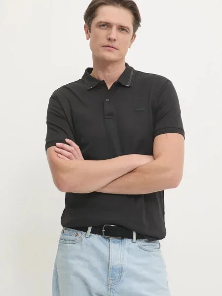 Polo tričko Calvin Klein černá