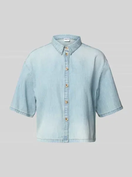 Bluzka jeansowa o kroju regular fit z rękawem o dł. Jake*s Casual