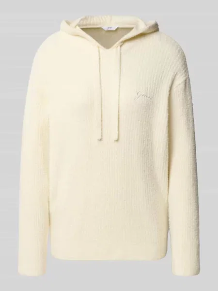 Bluza z kapturem z przeszyciem z logo Model LUA' Guess biała