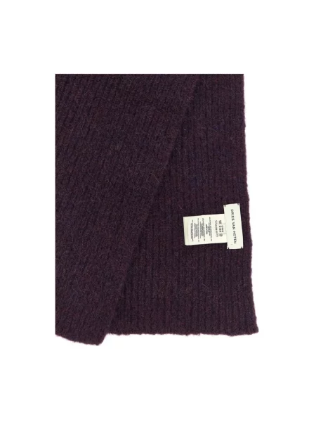 Lniana szal Dries Van Noten fioletowa