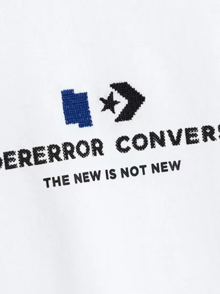 Tricou Converse cu broderie alb