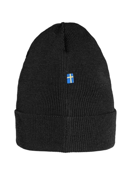 Pletena klasična kapa Fjallraven crna