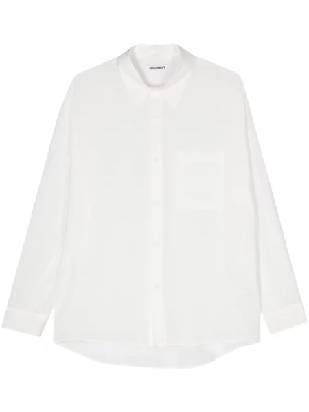 Дълго риза Attachment бяло