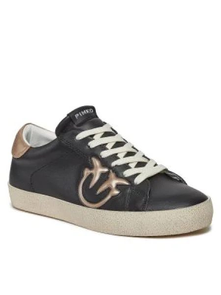Sneakerși Pinko din piele negru