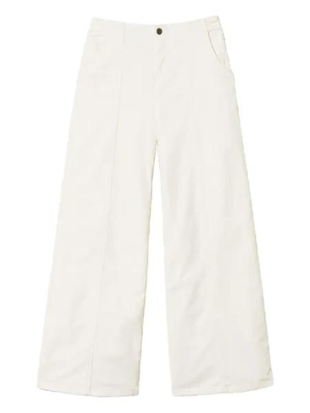 Pantaloni Twinset de catifea cord alb