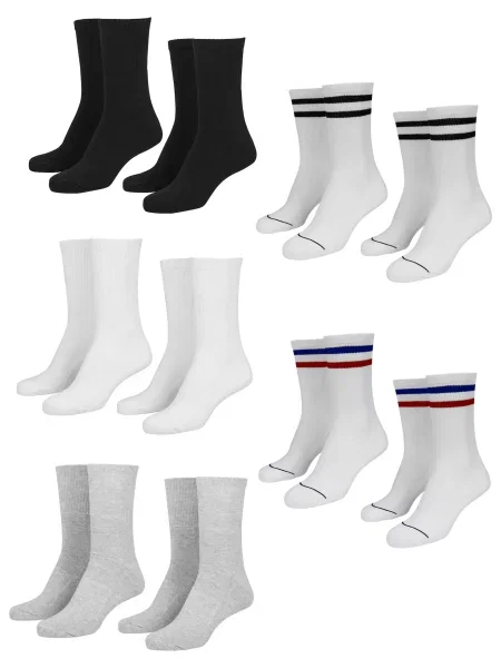 Urban Classics Kojinės sodri mėlyna „karališka“ / ugnies raudona / juoda balta
