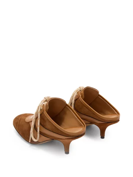 Papuci tip mules Dries Van Noten din piele de căprioară maro