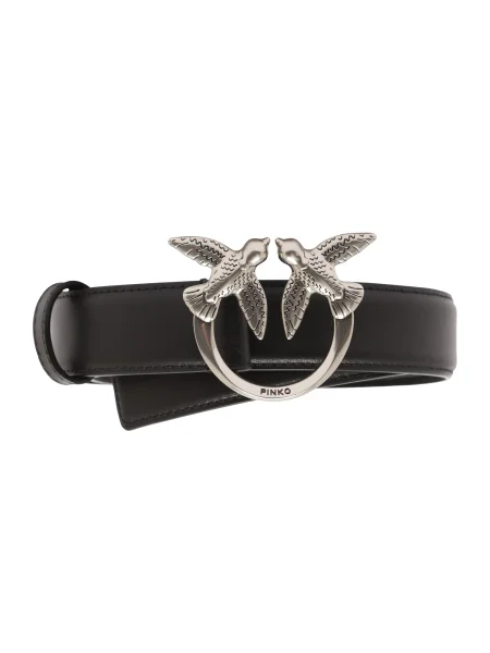 Pinko De piele curea LOVE BERRY H3 negru