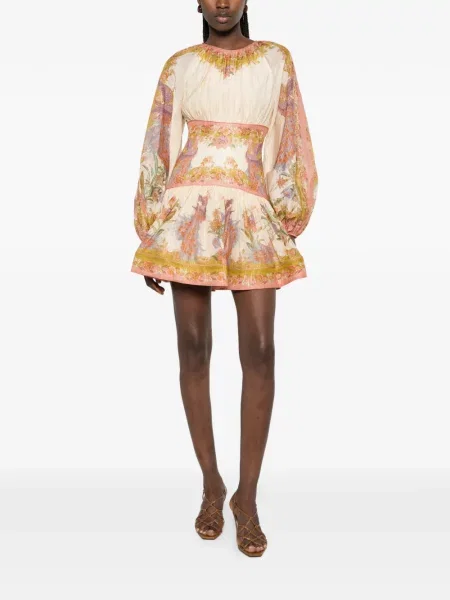 Rochie mini Zimmermann cu model floral cu imagine
