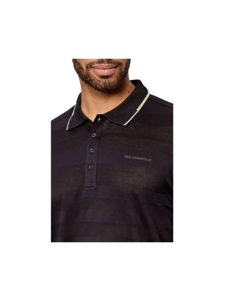 Koszulka polo Karl Lagerfeld czarna