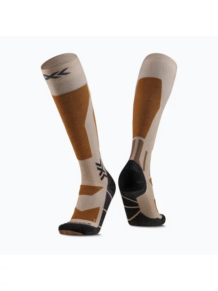 Чорапи за сноуборд X-Socks Snowboard Discover Otc sand/dark sand кафяво