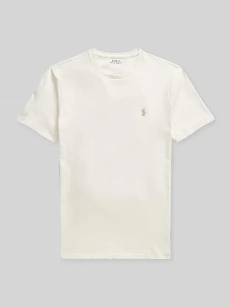 T-shirt o kroju regular fit z czystej bawełny Polo Ralph Lauren beżowa