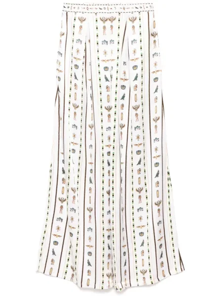 Pantaloni Camilla alb