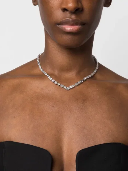 Vėrinys Swarovski su kristalais balta