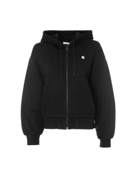 Carhartt Wip Bluzy Kobieta L Bluza z kapturem i zamkiem Hooded Balloon Sweatjacke czarny