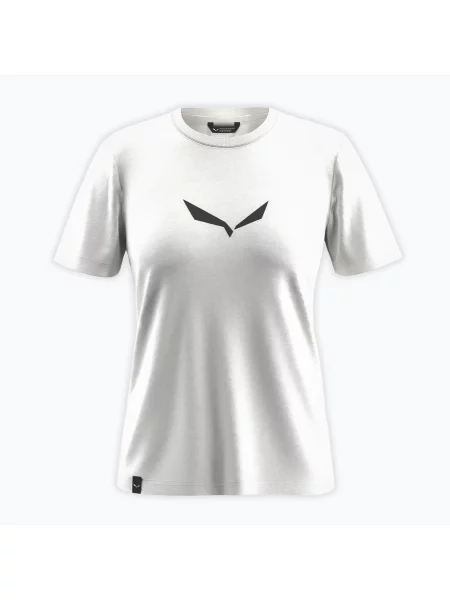 Дамска тениска Salewa Solid Dry white new logo бяло