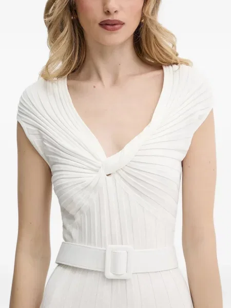 Cu centură rochie midi Liu Jo alb