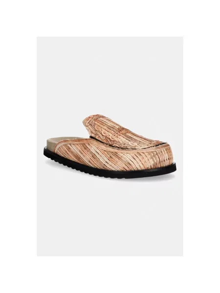 Klapki mules Filling Pieces skórzane beżowe