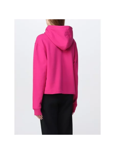 Bluza z kapturem Moschino różowa