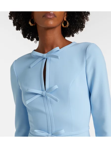 Rochie midi Carolina Herrera cu funde albastru