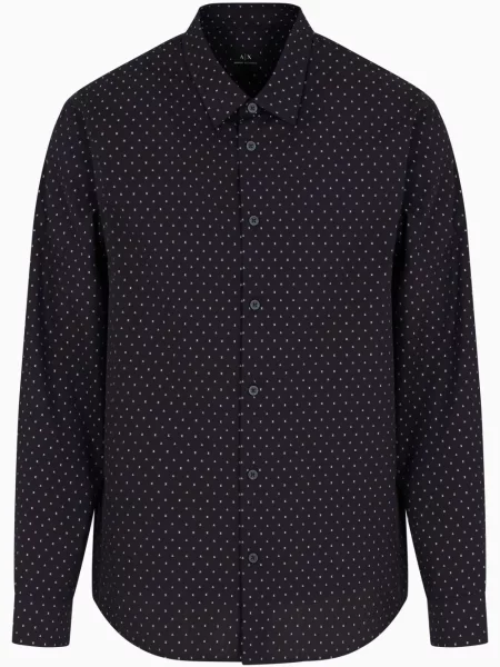 Košulja Armani Exchange na točke plava