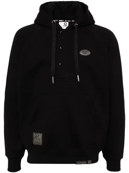 Hanorac cu glugă Aape By A Bathing Ape cu autograf negru