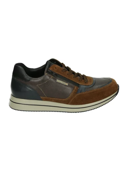 Sneakersy Mephisto zamszowe casual brązowe