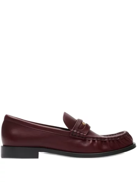 Pantofi loafer Burberry din piele roșu
