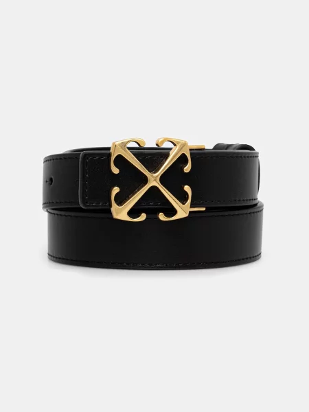 Off-White curea din piele pentru femei alb