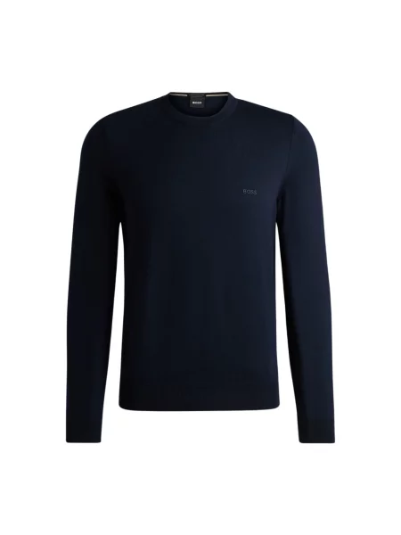 Sweter Hugo Boss wełniany niebieski