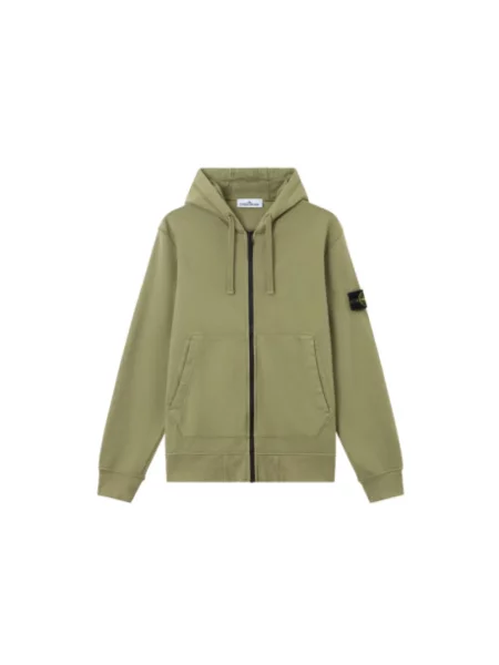 Bluza z kapturem Stone Island z kapturem z kamieniami zielona