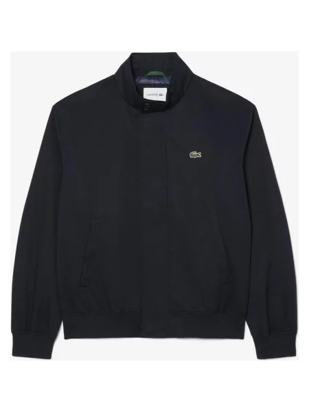 Kurtka Lacoste Water-Repellent Twill Harrington granatowa S niebieska