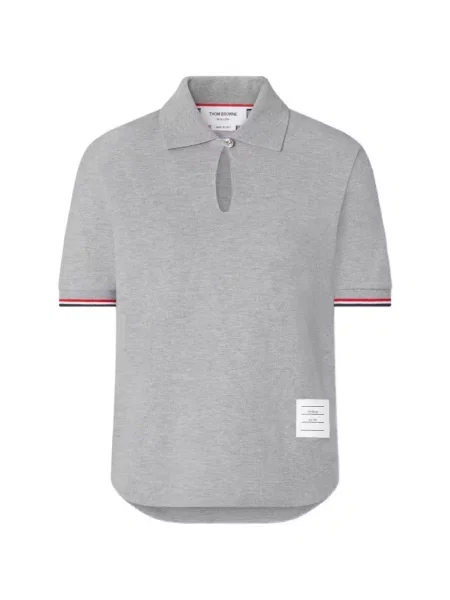 Tricou polo Thom Browne gri