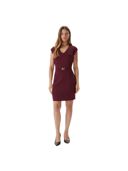 Guess sukienka CHRISSY bordowy mini prosta czerwona