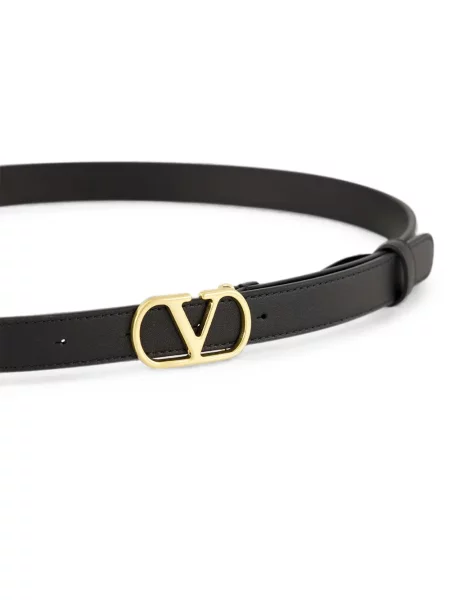 Cu centură curea Valentino Garavani din piele negru