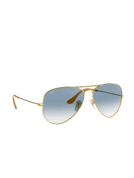 Okulary przeciwsłoneczne Ray-Ban Aviator Classic arista gold/light blue żółte
