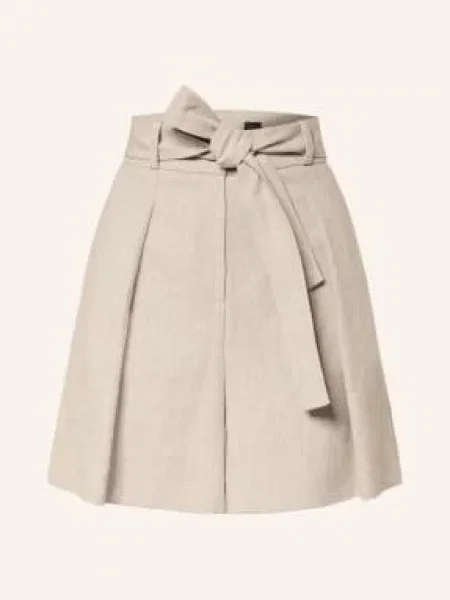 Boss Szorty Tojuna Z Lnu beige beżowe