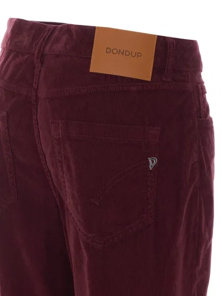 Pantaloni Dondup de catifea cord roșu
