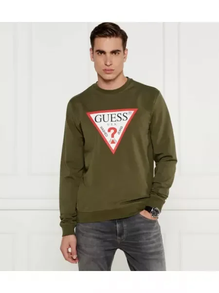 GUESS Pulóver audley zöld