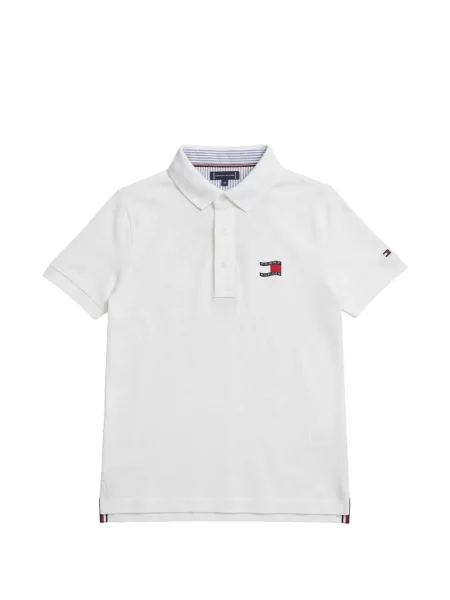 Koszulka polo dziecięca Tommy Hilfiger biała