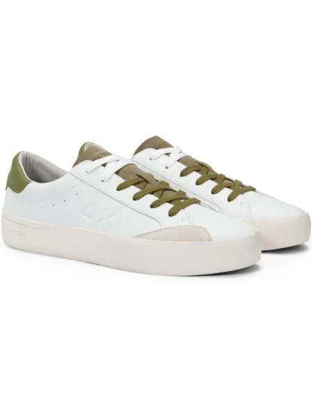 Pantofi Sun68 din piele alb