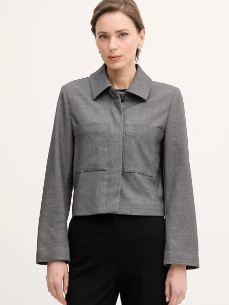 United Colors of Benetton kurtka z domieszką wełny szara