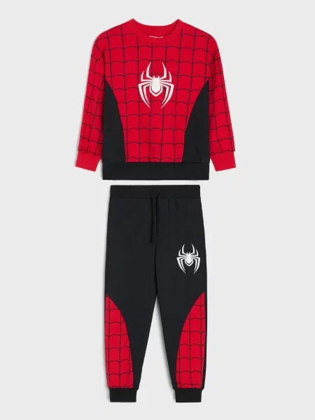 Sinsay Volná tepláková souprava Spider-Man: mikina a kalhoty černá