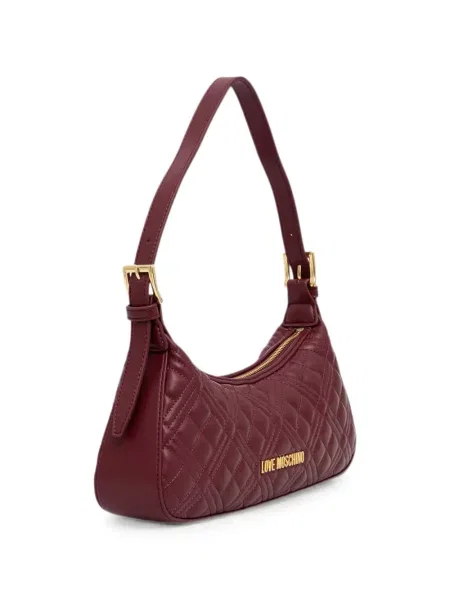 Prošiven torbica Love Moschino s autogramom crvena
